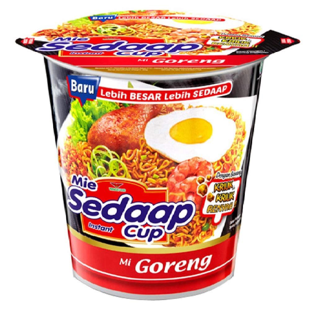 Cup Noodle Mi Sedaap (L) Mi Goreng